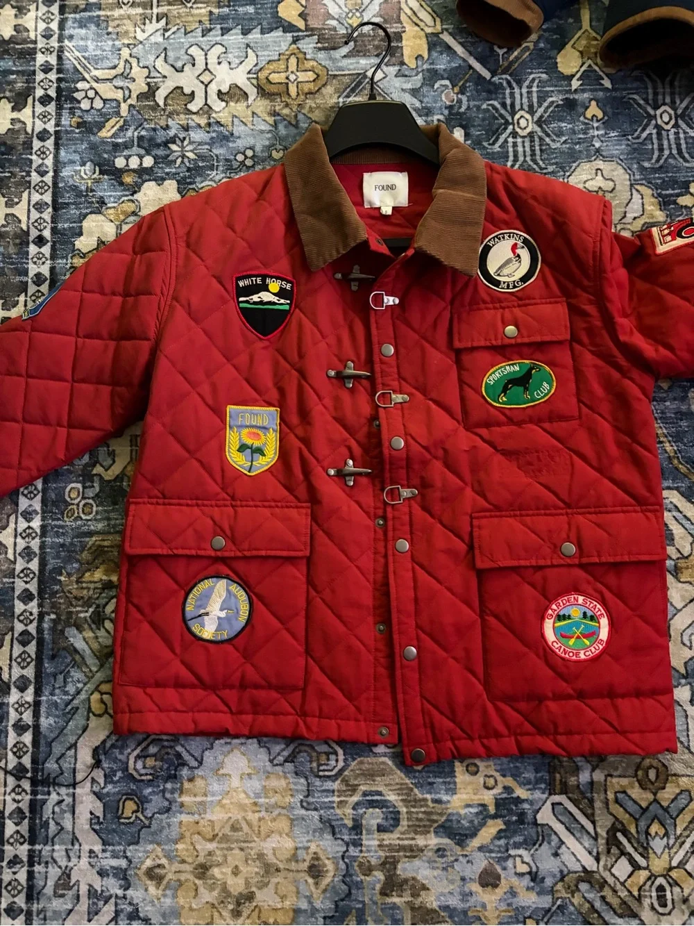 Found Red Quilted Field Jacket